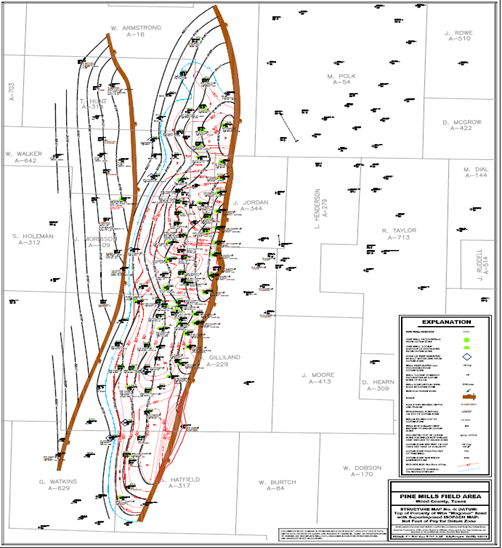 pine mills structure map